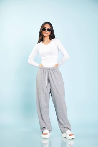 Bonkers Corner Grey Melange Loose Fit Joggers - Image 3