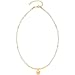 Produktbild Leonardo Jewels Halskette Maria Summer Special, Collier aus Edelstahl und grünen Muschelperlen, Münz-Anhänger in gold, 42-47 cm Länge, personalisierbarer Anhänger, Schmuck Geschenk, 023385
