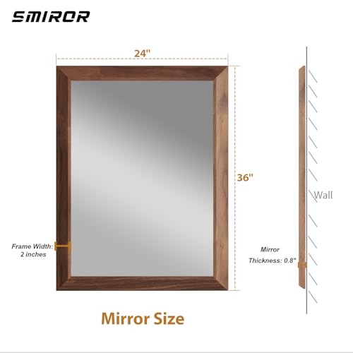 Smiror24x36inchwoodgrainbathroommirrorsforoversinkwalnutmetalframedvanitymirrorforwallrectangularrightanglecornerthickframehorizontallyvertically Urban Country Home Decor Smiror 24×36 inch wood grain bathroom mirrors for over sink walnut metal framed vanity mirror for wall rectangular right angle corner thick frame horizontallyvertically urban country home decor
