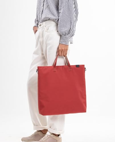 Image of DailyObjects Pivot Top Handle Tote Bag for Girls and Women|Fits 13 /14 inch Laptop /Macbook Pro /Air|Lightweight| Stylish Bag| For Office /Daily Use /Travel|Organisational Pocket|Ladies Shoulder Bag