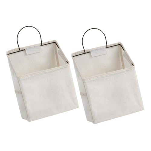 VOSAREA 2Pcs Wall Hanging Storage Bag with Pockets Breathable Organizer for Bedroom Bathroom Kitchen Easy to Install for Room Organization and Tidy Living