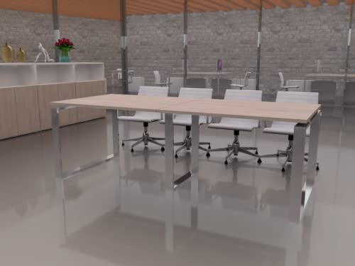 Oficit Mesa De Oficina Ideal Para Teletrabajo, Despachos, Sala De Estudios Y Ordenadores. Con Gran Amplitud Para Dar Más Comodidad, Con Estructura Color Cromado Marco Cerrado. 240x100, Roble Oficit Mesa De Oficina Ideal Para Teletrabajo, Despachos, Sala De Estudios Y Ordenadores. Con Gran Amplitud Para Dar Más Comodidad, Con Estructura Color Cromado Marco Cerrado. 240x100, Roble