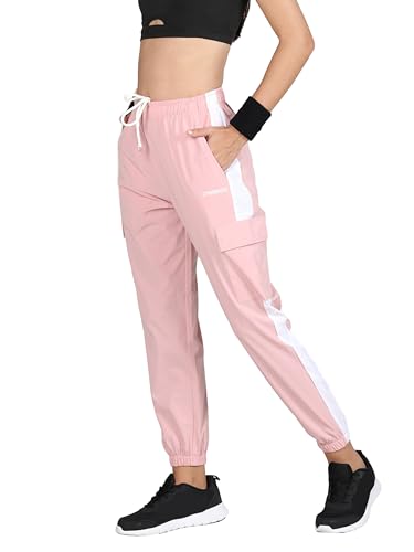 Image of CHKOKKO Women High Rise Sports Gym Track Pant Running Lower with Cargo Pocket