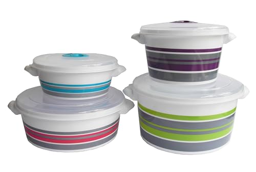 Tredoni 4 Größen Set Mikrowellen-Topfwanne mit belüftetem Deckel - Heizkochen Dampfgartopf (4 Größen Set) Tredoni 4 Größen Set Mikrowellen-Topfwanne mit belüftetem Deckel - Heizkochen Dampfgartopf (4 Größen Set)