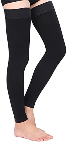GLEMOSSLY Thigh High Medical Compression Stockings for Women & Men,Footless,Firm Support Hose 20-30 mmHg Compression Socks for Treatment Varicose Veins Swelling