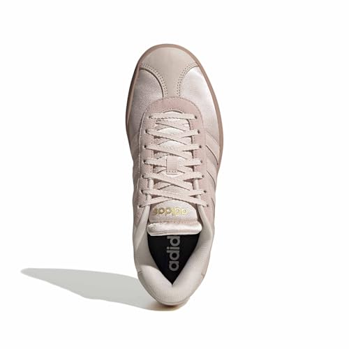 Image of adidas Womens Vl Court Bold Lace Up Sneakers Shoes Casual - Pink