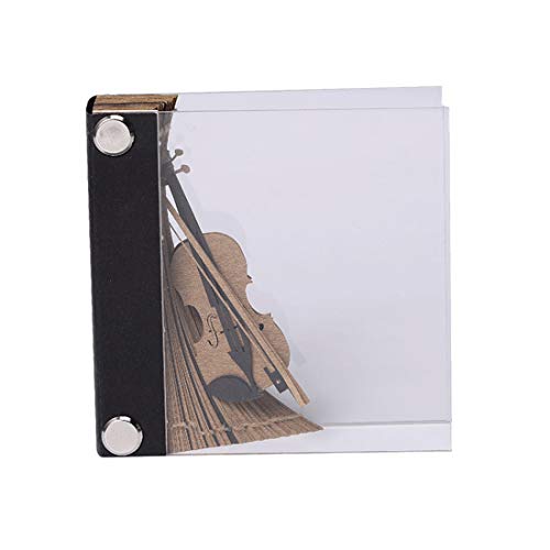 Haoun DIY Note Paper Art Building Block, 3D Sticky Memo Notes Creative Stickers Paper Cards Post Notes Craft Gift - Violin
