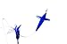 EatMyTackle Bird Feather Daisy Chain | Saltwater Fishing Teaser (Blue/White)