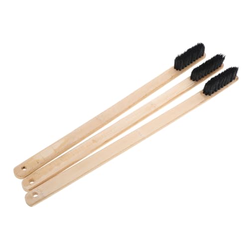 MAGICLULU 3個 多機能竹柄洗車ブラシ 柔らか耐久毛ブラシ ホイール ヤ エンジンクリーニング用 長柄で奥まで届く車用清掃ツール