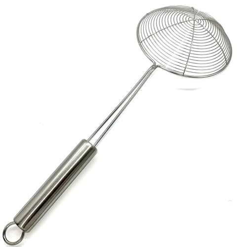 Comparison: Best Utensil For Deep Frying 5 Cyoufine 13.7-inch Spider Strainer Skimmer Stainless Steel Pasta Strainer Spoon for Cooking and Frying, Wire Skimmer Ladle Kitchen Utensils Fryer Scoop Spoon.
