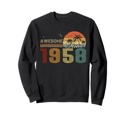Awesome Since 1958 Men Women Birth Of Birthday Years Vintage �g���[�i�[