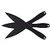 Cold Steel 12 Inch Long Black Carbon Steel Professional Throwing Knives (3 Pack)