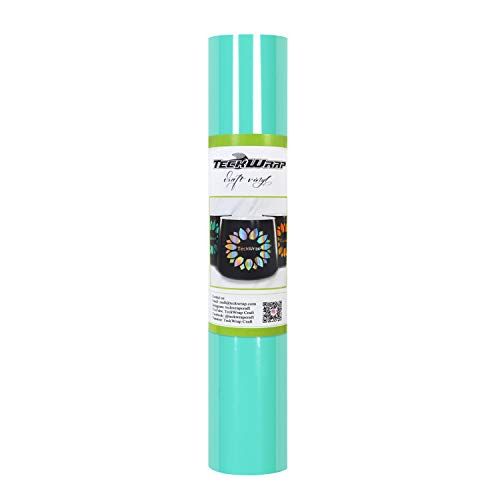 TECKWRAP Glossy Adhesive Vinyl Decal Roll 1ft x 5ft, Glossy Mint