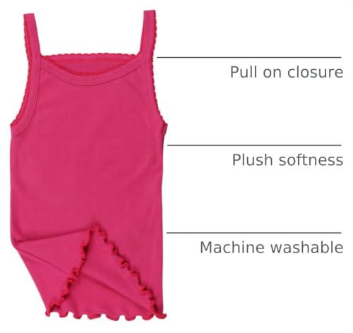 Image of ToBeInStyle Girl's 4 Pack Ruffle Hem Spaghetti Strap Tank Tops