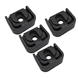 Mipcase 4 Pièces Coussin de choc appareil anti absorbeur de bruit absorbeur bruit tapis d'amortissement des vibrations coussinets de montage de compresseur d'air caoutchouc Black
