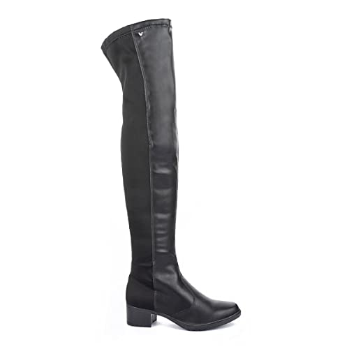 Bota Feminina Mississipi Over The Knee Salto Blocado Preto 34