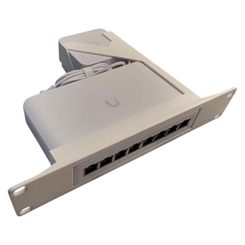 10�C���`�l�b�g���[�N���b�N�}�E���g UniFi Lite 8 PoE Switch Ubiquiti USW-LITE-8-POE 52W�Ή� (�z���C�g)