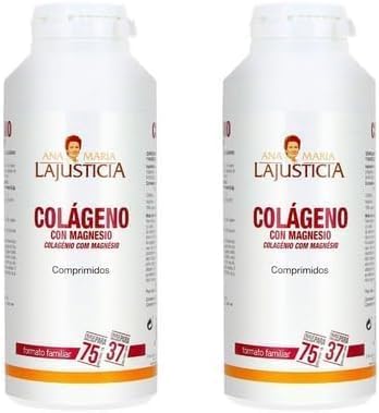 PACK 900 comprimidos Colágeno con Magnesio Ana Maria La justicia | Disminuye el cansancio y la fatiga | 2 botes de 450 Comprimidos | ROXUSH
