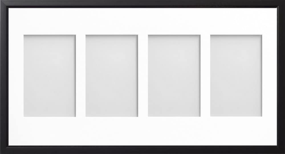 Frame Company Drayton Multi Aperture Photo Frame, Black, 20x10 for 6x4 inch (x4)