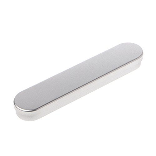 ZIRAN Estuche de lápices de hojalata Plateado Caja de Almacenamiento de bolígrafos Organizador de papelería Uso de Oficina Escolar Estuche de lápices-Metal