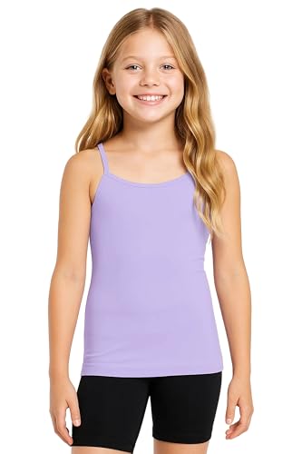 Image of Kurve Girl's Sleeveless Tank Top - Stretch Undershirts Cami Camisole, UV Protective Fabric, Rated UPF 50+ (Made in USA)
