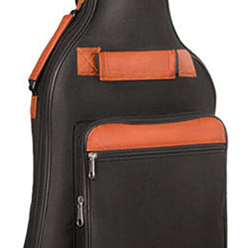 Bolsa para guitarra elétrica, mochila de guitarra com alça ajustável com bolsos grandes preta duráve