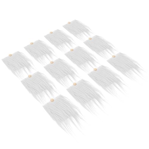 Vello facial sintético resistente para gnomos DIY fácil de usar con 12 piezas