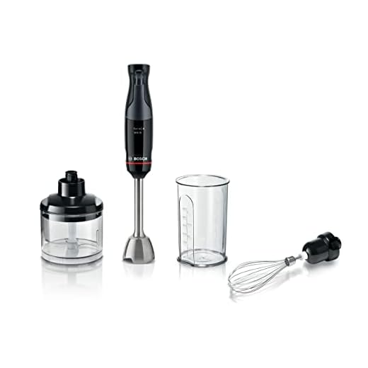 Bosch, staafmixer, ErgoMaster Serie 4, 1000 Watt, dynamische snelheidsregeling, QuattroBlade System, accessoires inbegrepen, MSM4B621