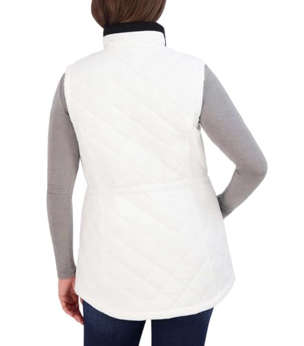 Image of Nautica Women's Stretch Puffer Vest - Water-resistant Transitional Outerwear Layer With Detachable Hood