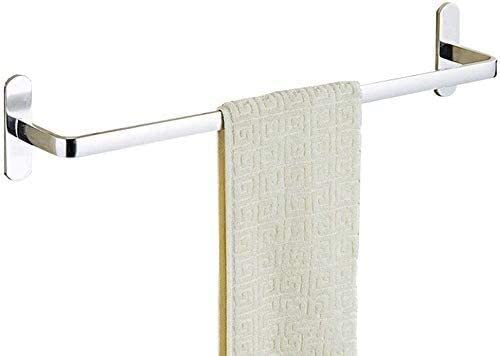 Support de serviette en acier inoxydable argent 60 cm pour douche sans perçage