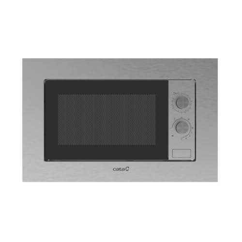 Microondas de Encastre Cata MG B200 MMX, 20 Litros, 60cm, 800W, 6 Niveles, Grill, Acero Inoxidable Gris