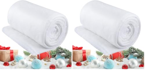 Tondiamo 1 Pcs 5 x 10 ft Large Christmas Fake Snow Blanket Roll for Village