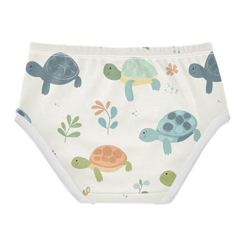 Wusikd Baby Turtles Girls' Underwear Cotton Cute Girls Briefs Soft Toddler Underwear 2T2