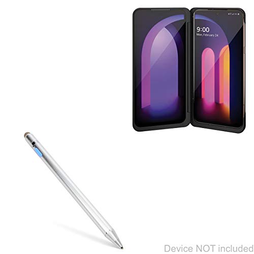 BoxWave Stylus Pen Compatible with LG V60 ThinQ 5G - AccuPoint Active Stylus, Electronic Stylus with Ultra Fine Tip - Metallic Silver