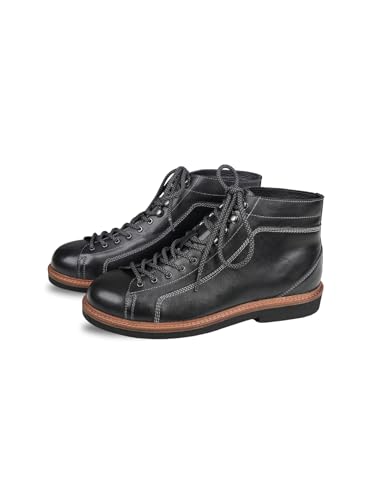 Image of Ezok 4001 Men's Leather Lace-Up Boots | Comfortable Ankle Boots | Lightweight Anti-Slip Casual Boots for Everyday Wear