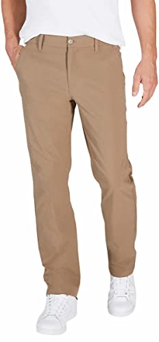 Weatherproof Vintage Men's Performance Weather-Flex Flatfront Pant (Khaki, 40x34)