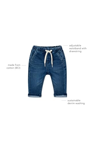 Noppies Baby - Jungen Boys Denim Pants Gudar Relaxed Fit Hose, Blue Denim - P327, 74 EU