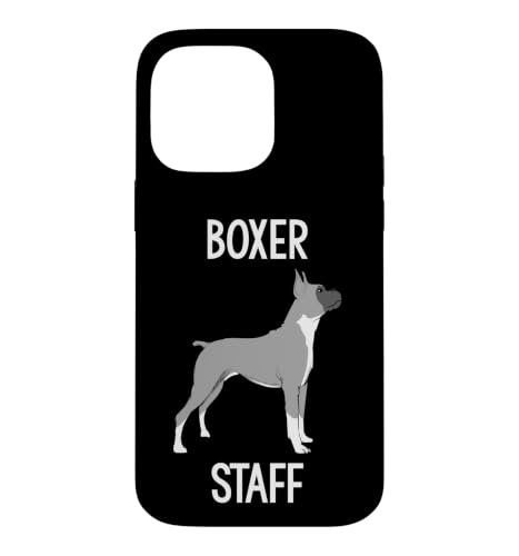 Stylish Boxer Staff Dog Breed Silhouette Case for iPhone 14 Pro Max