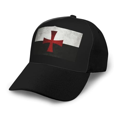 Symbol of The Knights Templar Unisex Classic Adjustable Curved Brim Baseball Cap, Trucker Hat