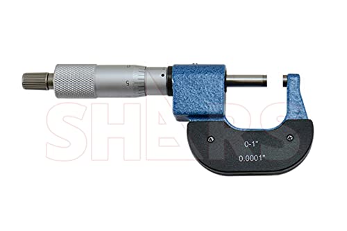 Image of Shars 0-1 inch Digit Outside Micrometer .0001 inch Graduation, Carbide 303-2401 P}