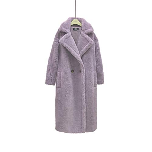 Pink Long Teddy Bear Coat,Women Winter Warm Faux Fur Jacket,Ladies Teddy Outdoor Overcoat4
