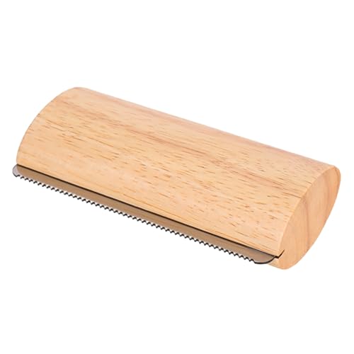 Brosse pour chiens avec poignée antidérapante et finition bois noble