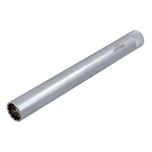 Neilsen CT4510-3/8in Dr Extra Long Spark Plug Socket 21mm x 250mm, 12 Point Design, Chrome Finish, Steel Construction with Internal Magnet for Cars and Motorbikes