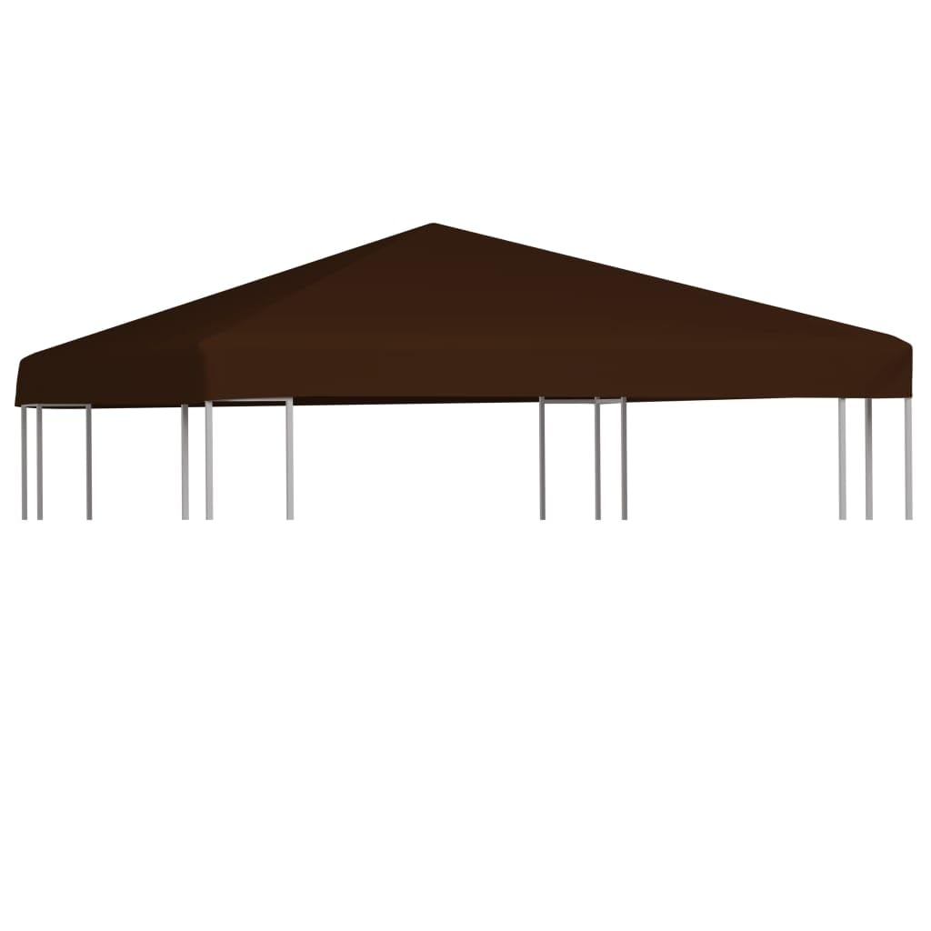 Toit De Rechange Pour Tonnelle 3x3 M - Imperméable, Avec Fermetures - Compatible Tonnelles Bois Et Aluminium - Noir