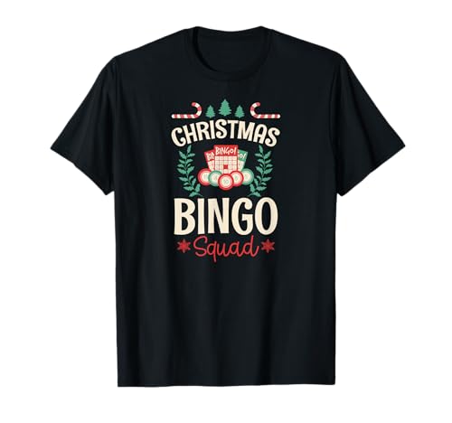 Christmas Bingo Squad Matching Family Xmas Bingo Crew Camiseta