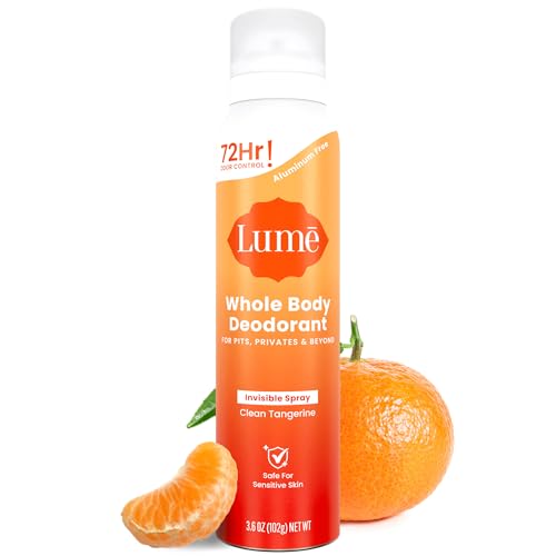 Image of Lume Whole Body Deodorant Spray Aluminum Free - 3.6 oz (Clean Tangerine)
