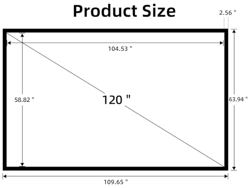 Pantalla para proyector fija 120 pulgadas 16:9 blanca miniatura 2