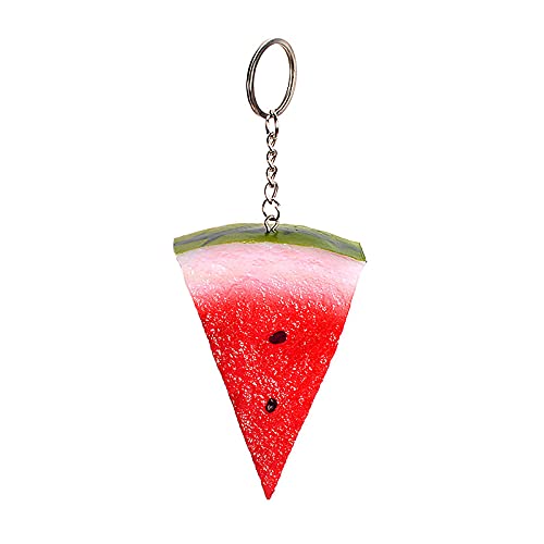 QSDGFH Lot de 10 porte-clés en forme de pastèque - Portatif - Pendentif en forme de pastèque - Pour sac à main, téléphone portable, clés de voiture Cover