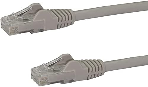 StarTech.com 7ft CAT6 Ethernet Cable - Grey CAT 6 Gigabit Ethernet Wire -650MHz 100W PoE RJ45 UTP Category 6 Network/Patch Cord Snagless w/Strain Relief Fluke Tested UL/TIA Certified (N6PATCH7GR)