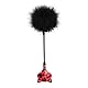 Kutocesy BDSM Peitsche – Doppelseitige Peitsche für Sklaven mit Feder-Tickler – Peitschen Set für Sex mit Leopardengriff (Red)